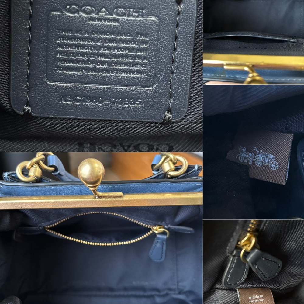 COACH Kisslock Dreamer 21 Bag Blue - Picture 14 of 16
